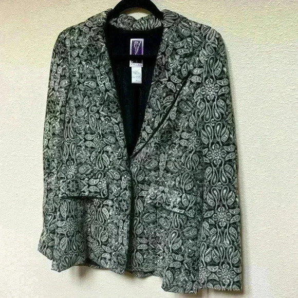 Vintage metallic embroidered blazer - Picture 1 of 6